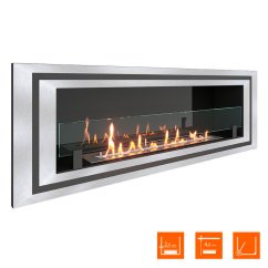 Биокамин встраиваемый SteelHeat LONG-D 900 Small
