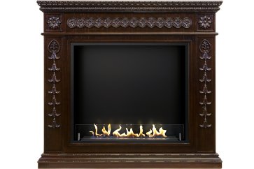 Биокамин в портале Firezo Milan Темный дуб, стандарт