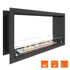 Биокамин сквозной SteelHeat Leader 800