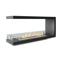 Торцевой сквозной биокамин Firezo Estremita finestra 1400, стандарт