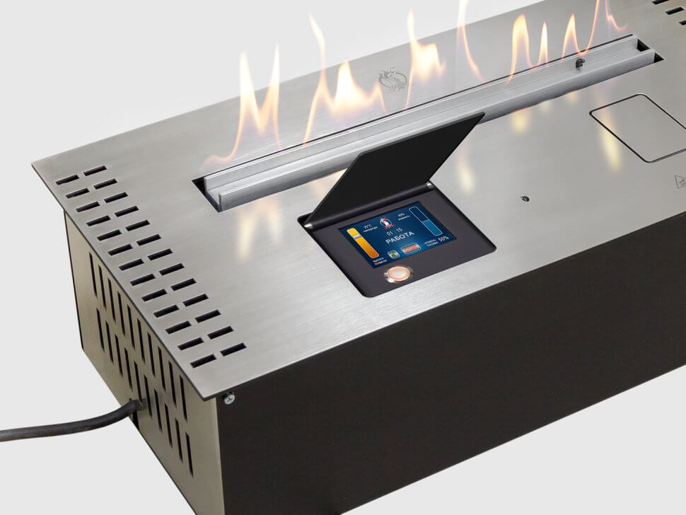 Автоматический биокамин Lux Fire Smart Flame 1200 RC INOX